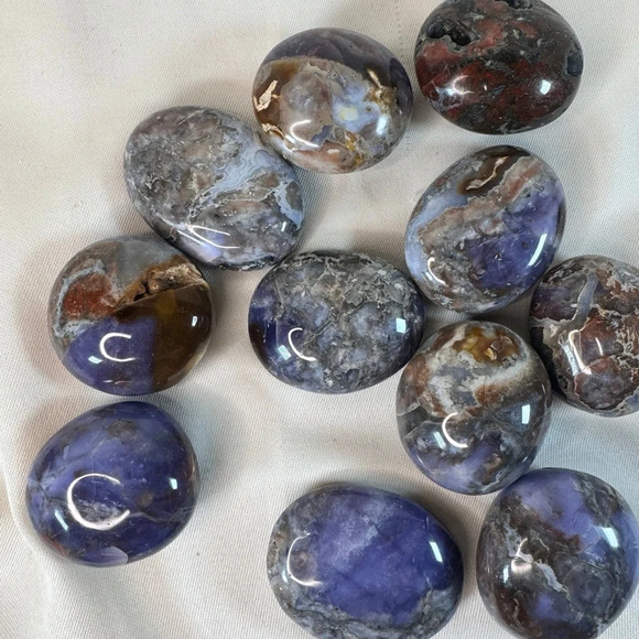 Violet Agate Palm Stone MEDIUM SIZE